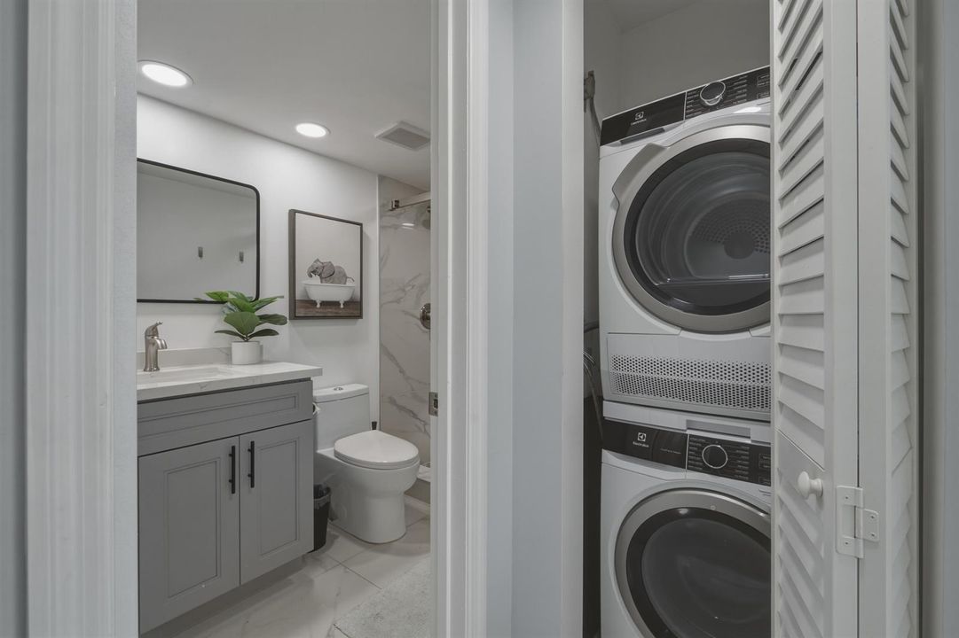 8, Washer Dryer Guest bath