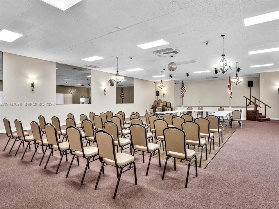 Community event space and banquet seating