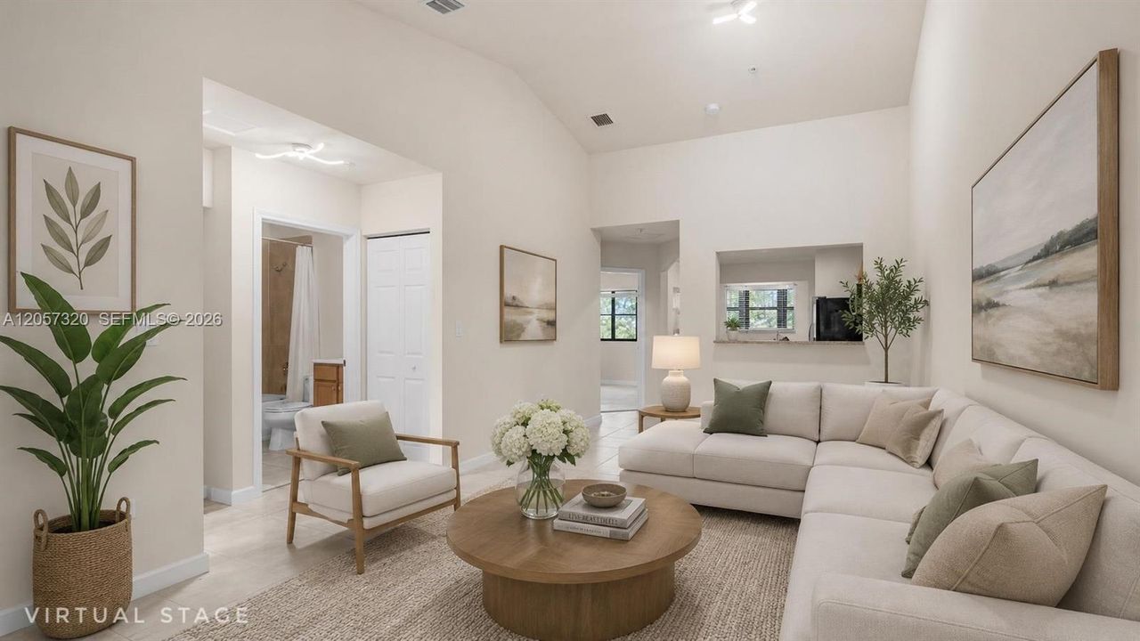 Virtual stage living room