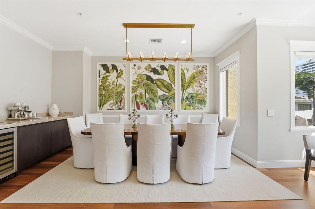 Dining Area/ Coffee Bar/ Wine Cooler