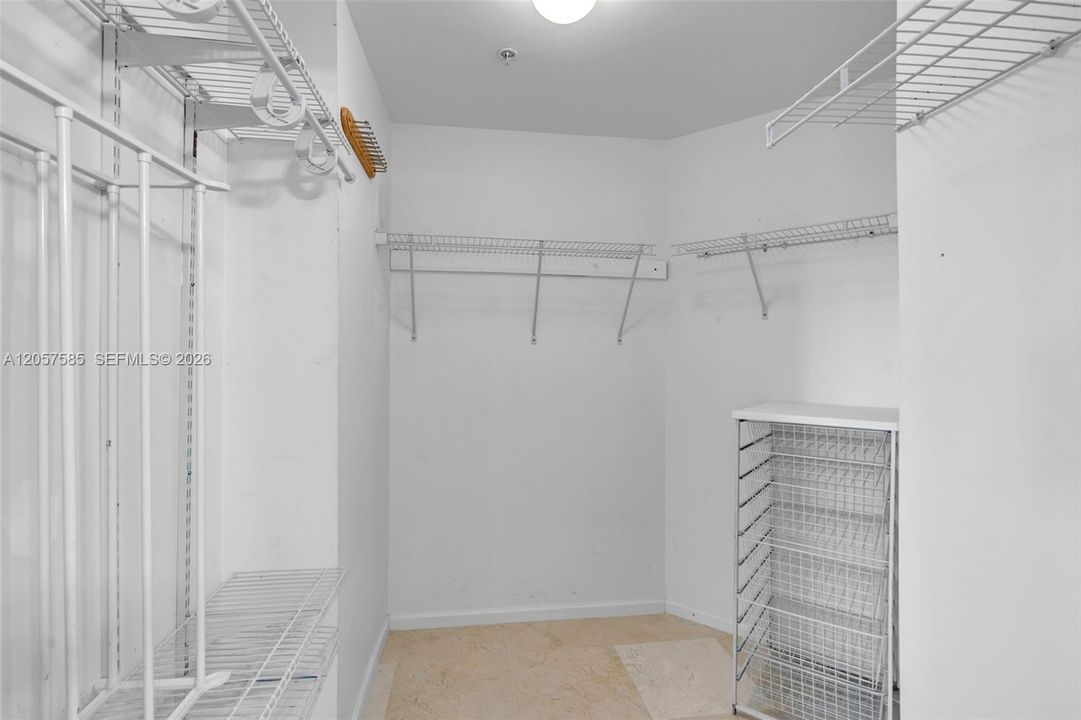 Walk-in Closet in Master Bedroom