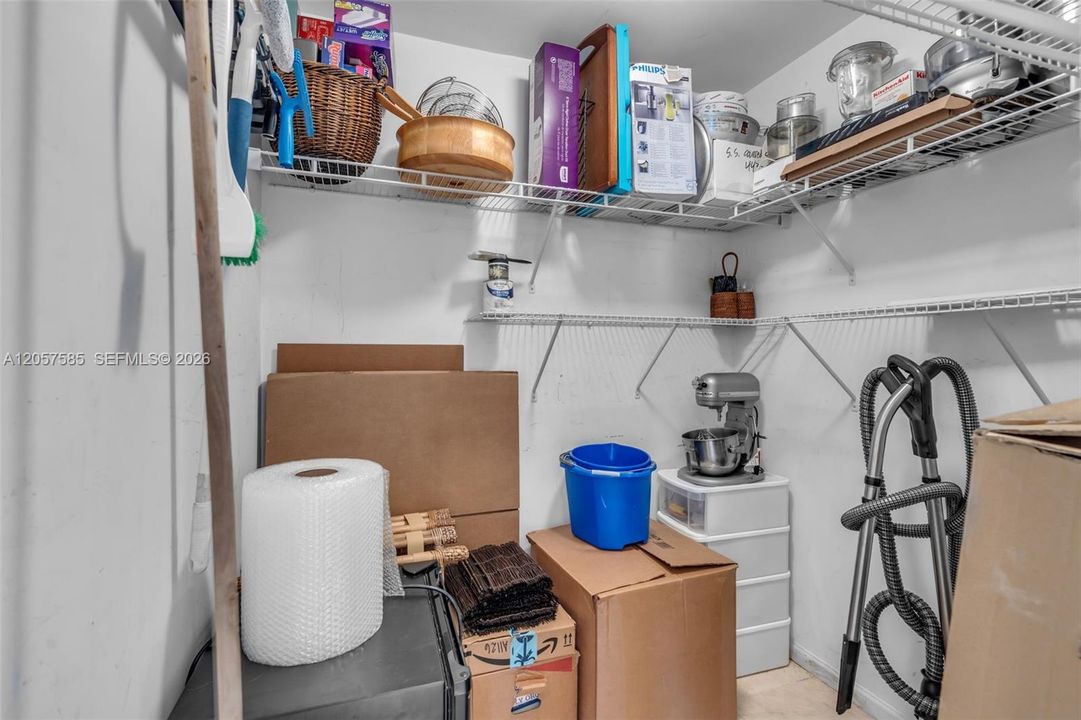 Pantry located near front door