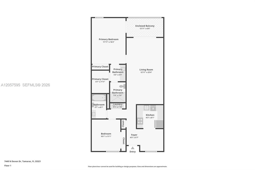 На продажу: $149,000 (2 спален, 2 ванн, 1187 Квадратных фут)