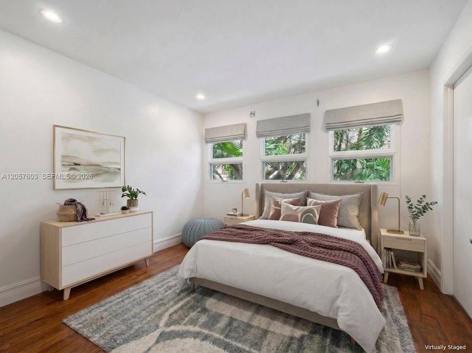 upstairs bedroom #3 with virtual staging