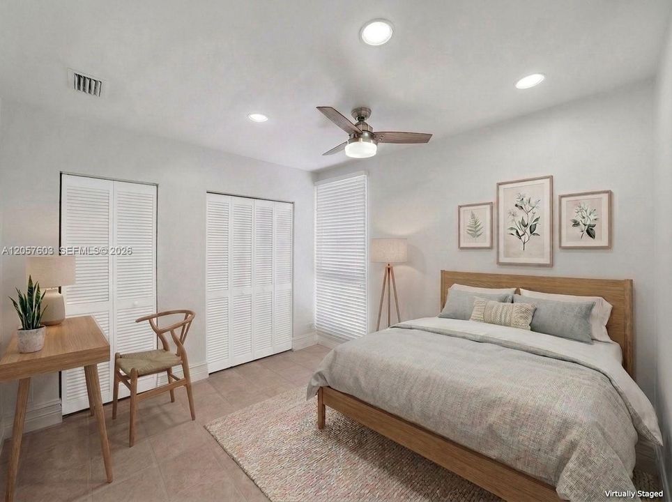 downstairs bedroom #4 virtually staged
