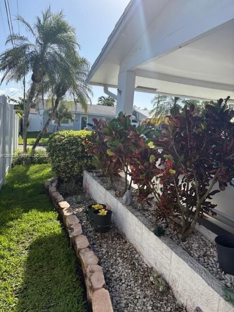Carport side walkway
