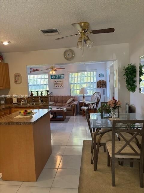 Living room to kitchen dining area