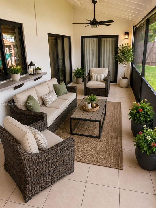 v staged