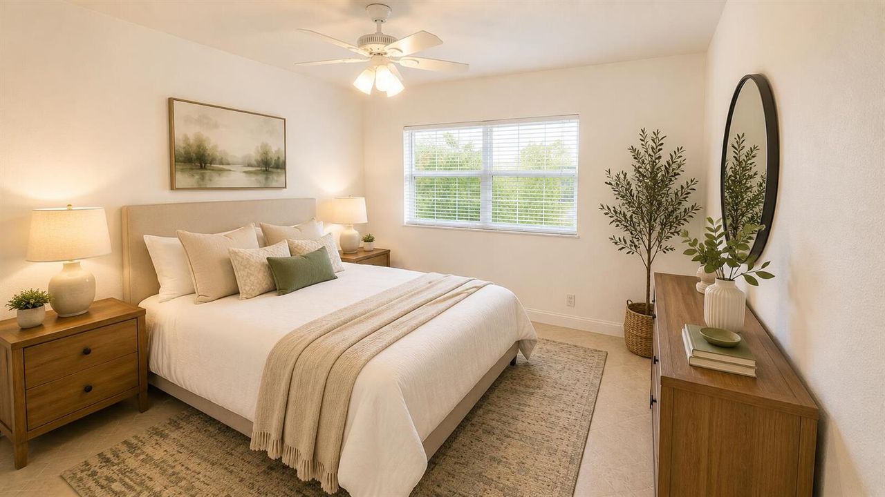Masterbedroom staging