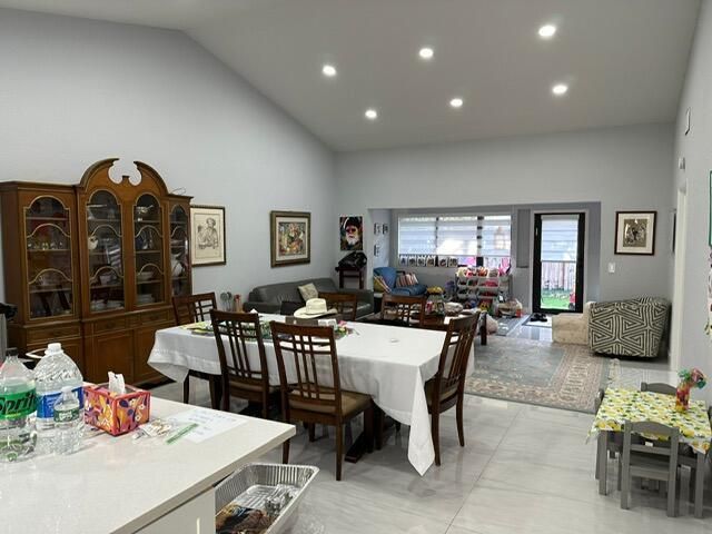 the dining and living room
