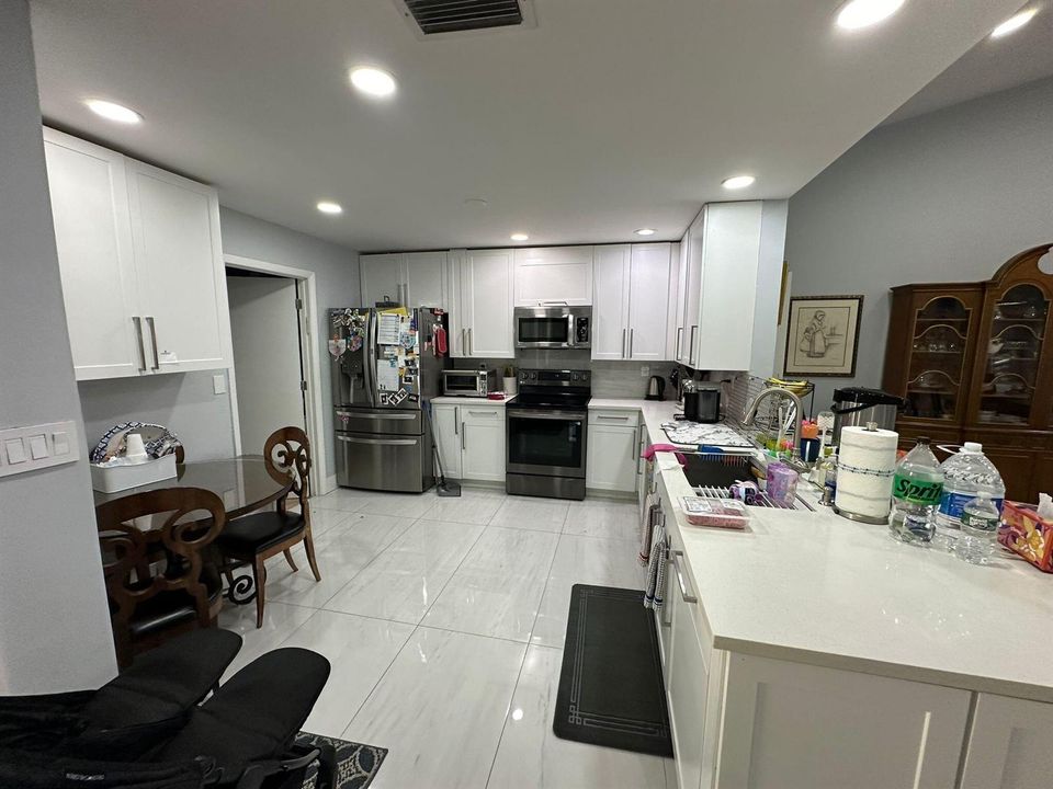 the kitchen