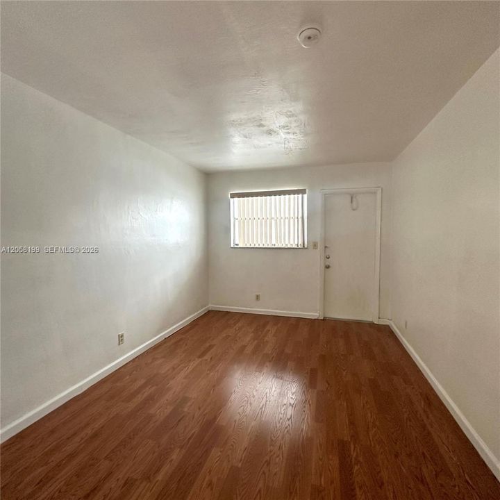 Emergency door located in the bedroom.