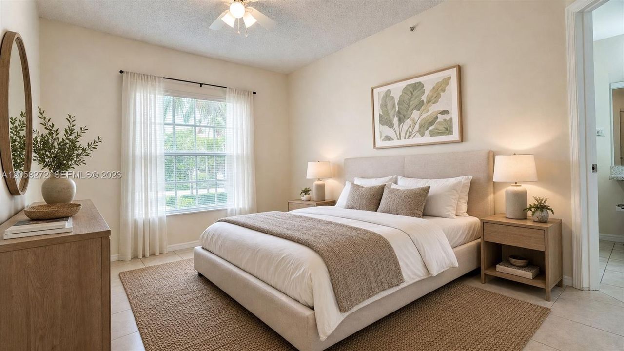 Virtually staged — furniture not included