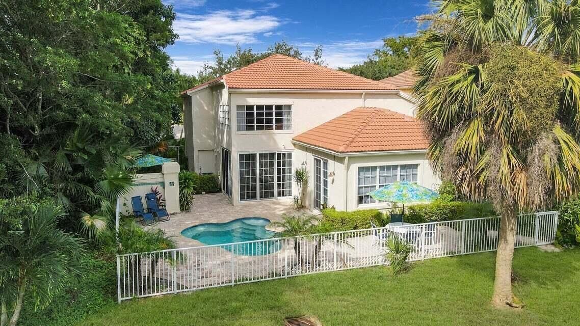 pool and exterior rear view