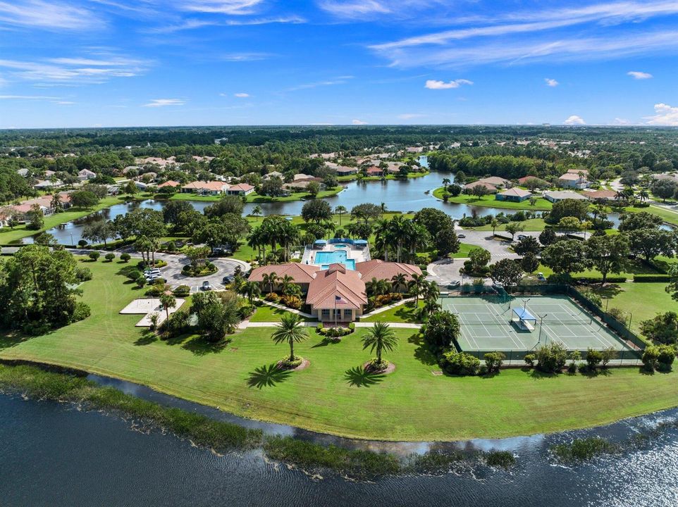 CLUBHOUSE ACTIVITIES SURROUNDED BY LAKE