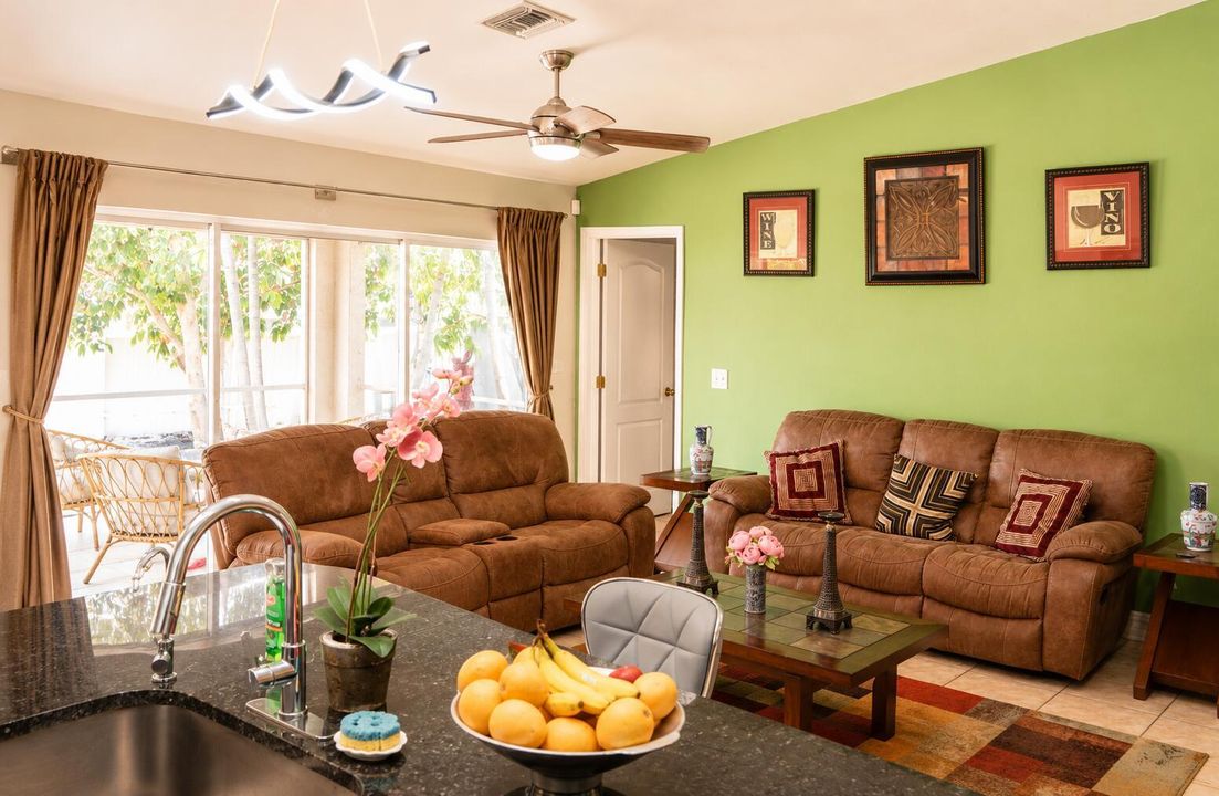 Open Living Area from Kitchen