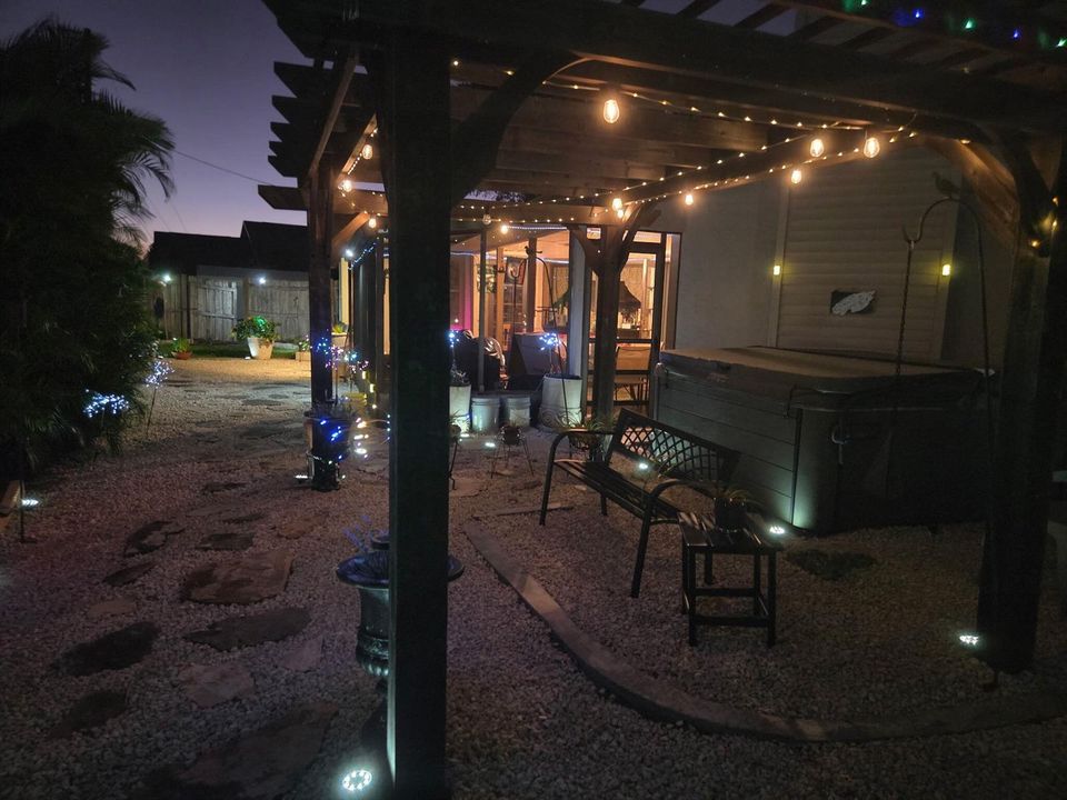 Backyard at Night