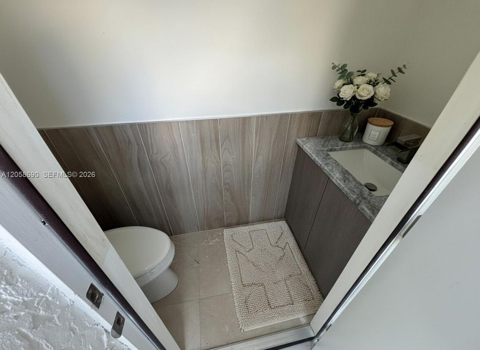 Outdoor half a bathroom