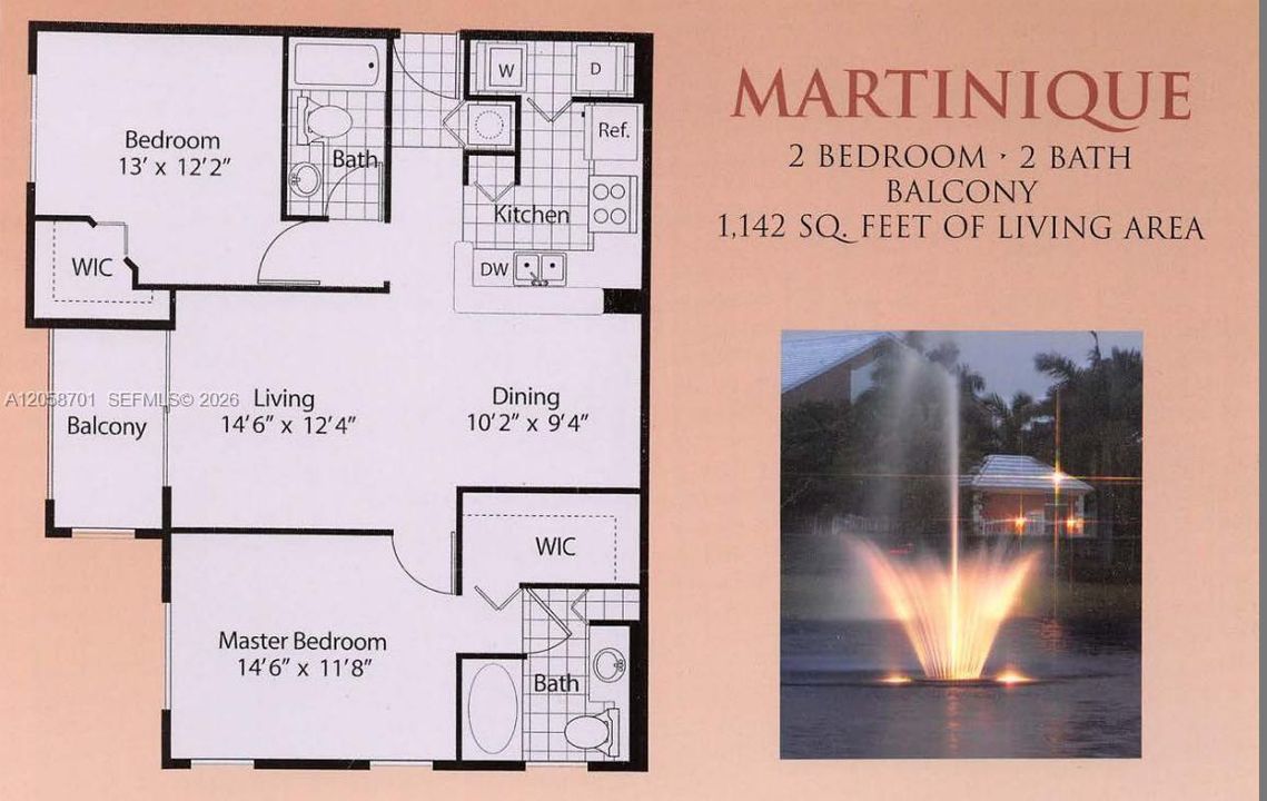 For Rent: $2,300 (2 beds, 2 baths, 1065 Square Feet)