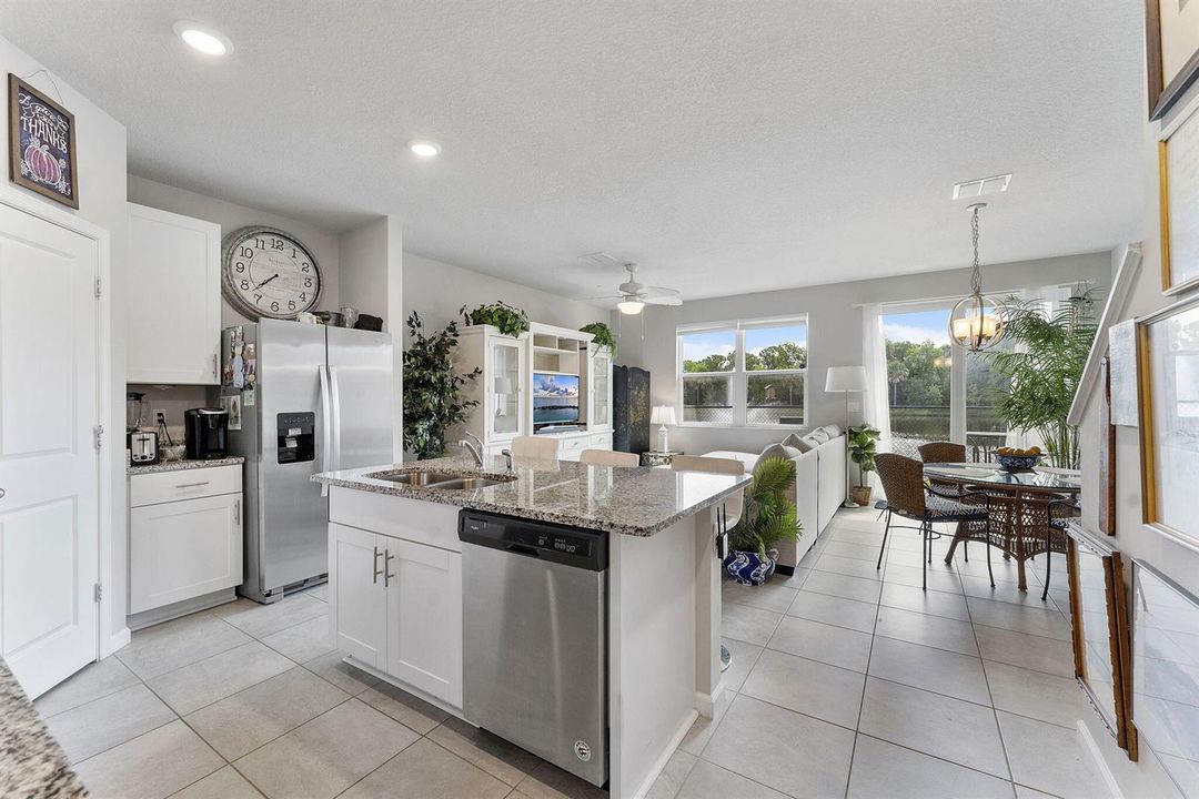 Open Living, Dining and Kitchen