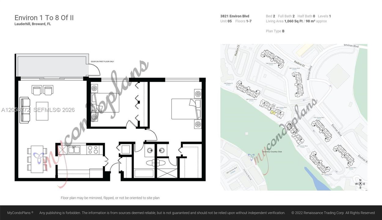 For Rent: $1,875 (2 beds, 2 baths, 1060 Square Feet)