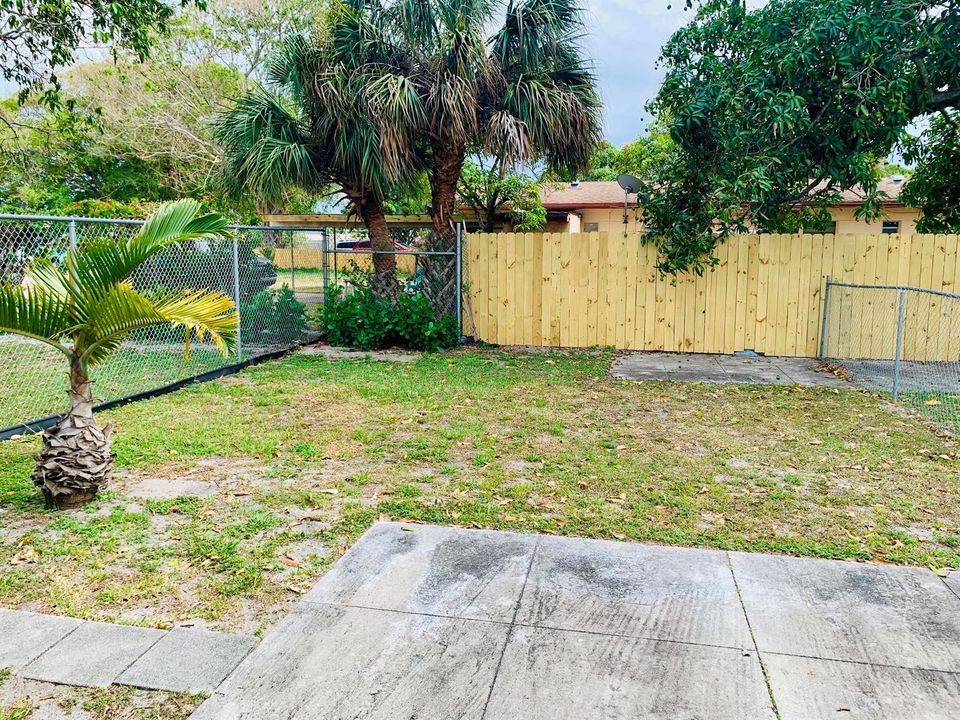 Fenced yard