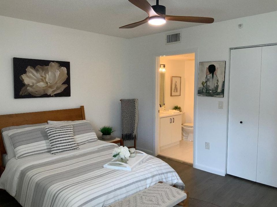 Addie bedroom ensuite with fan