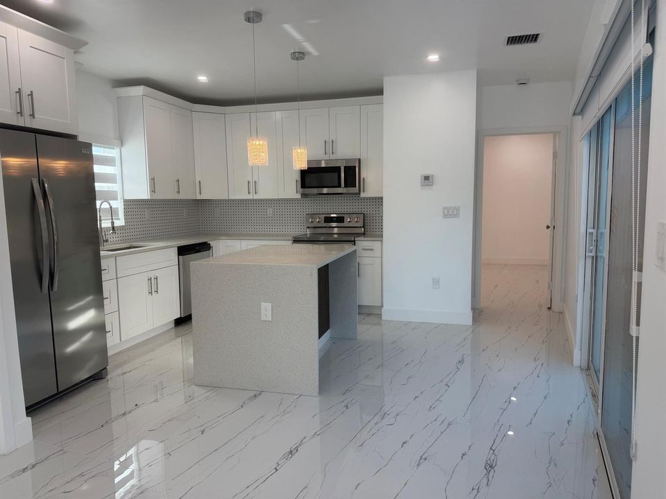 wide kitchen view