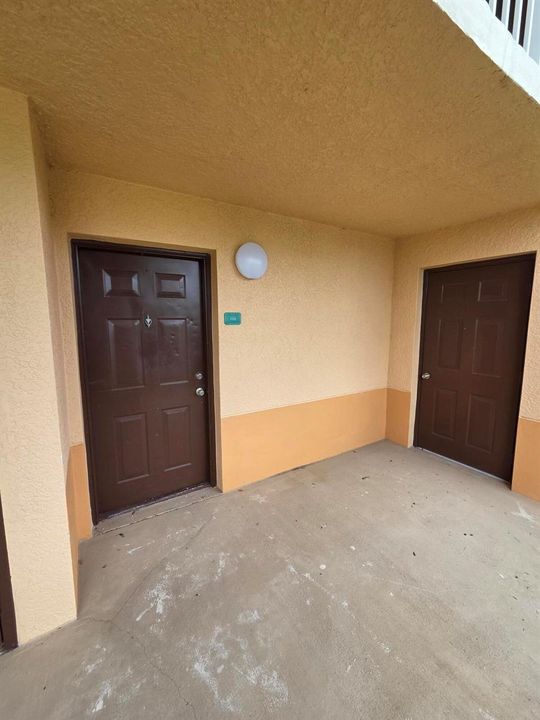 Front door + storage room