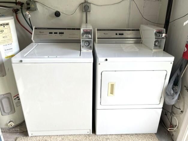 Shared coin operated washer and dryer