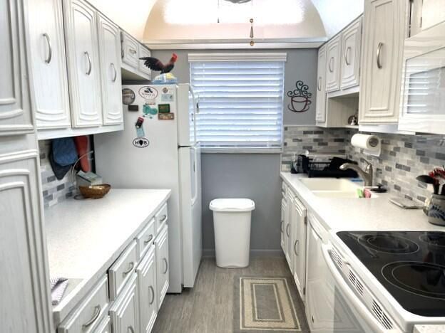 Bright galley kitchen