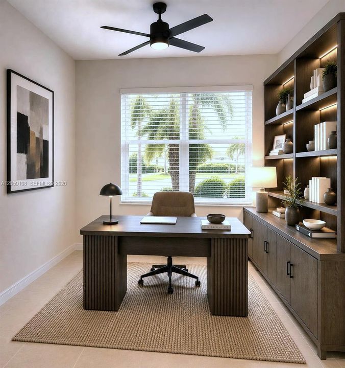 Virtually stagedThird bedroom