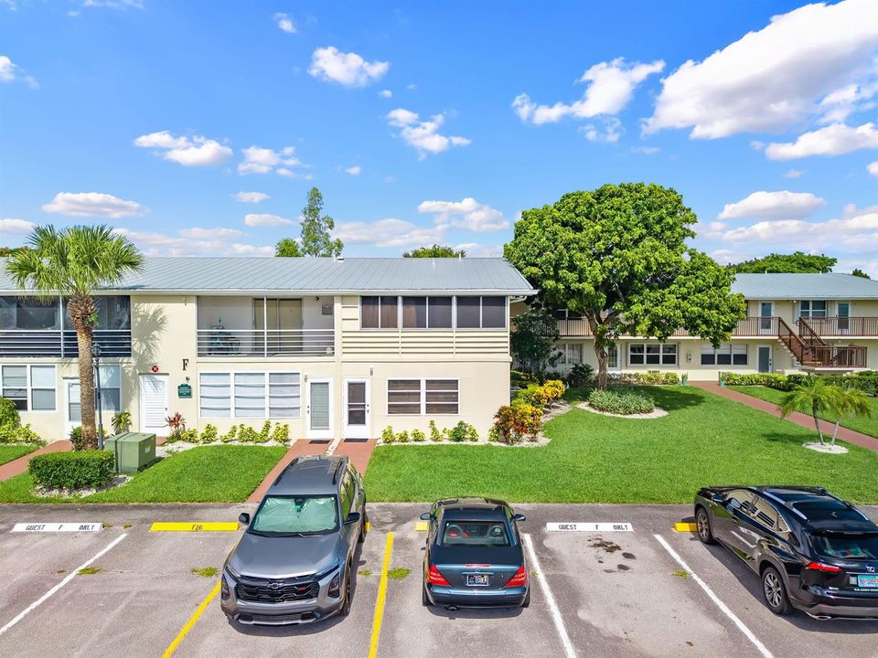 Back Door of Unit with Parking