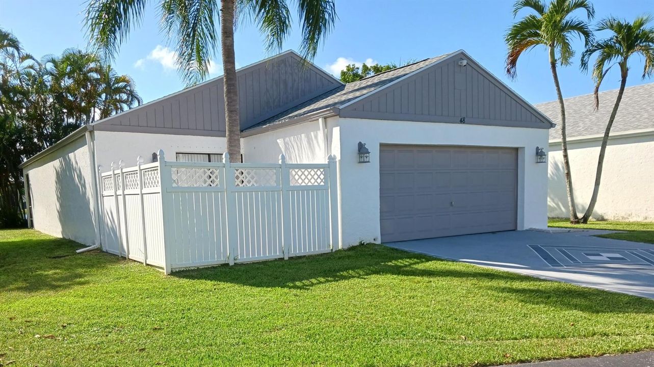 N. Side of house
