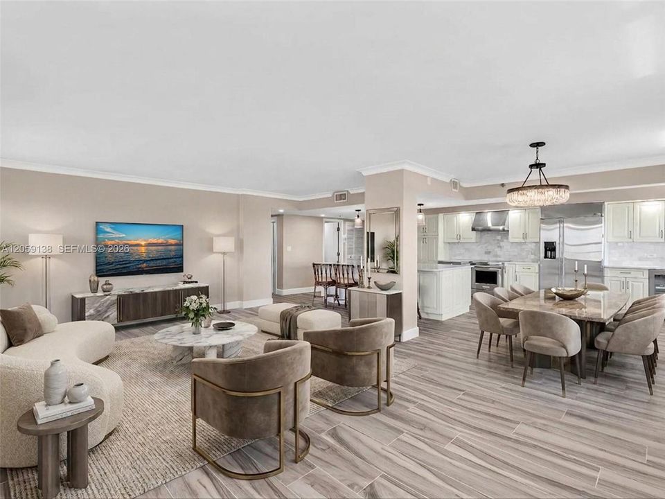 Staged living room