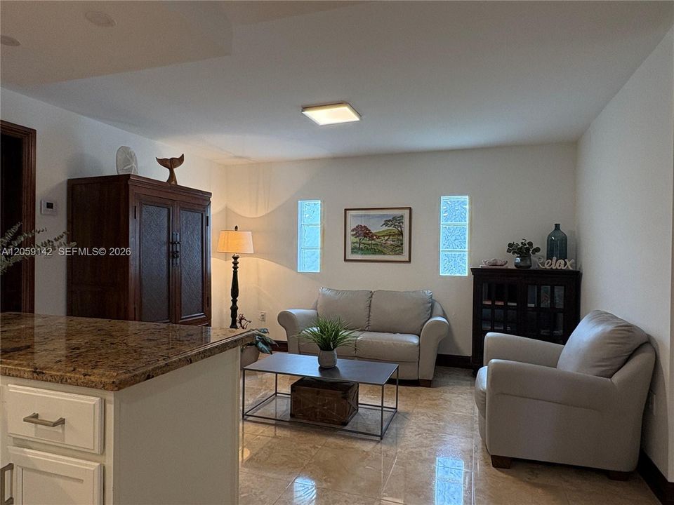 Adjacent to Kitchen