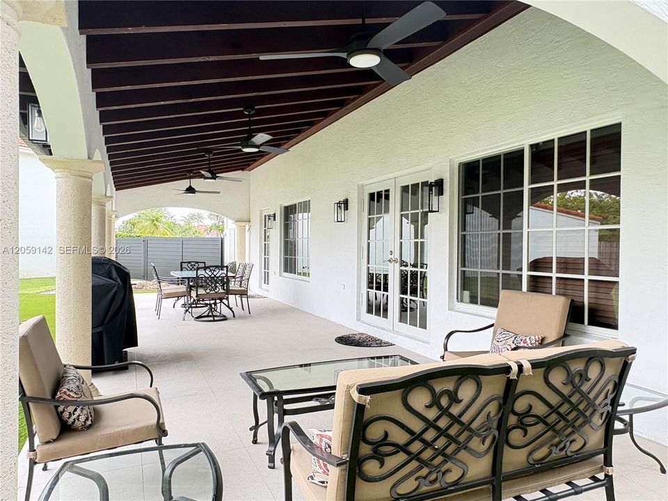 Large covered terrace