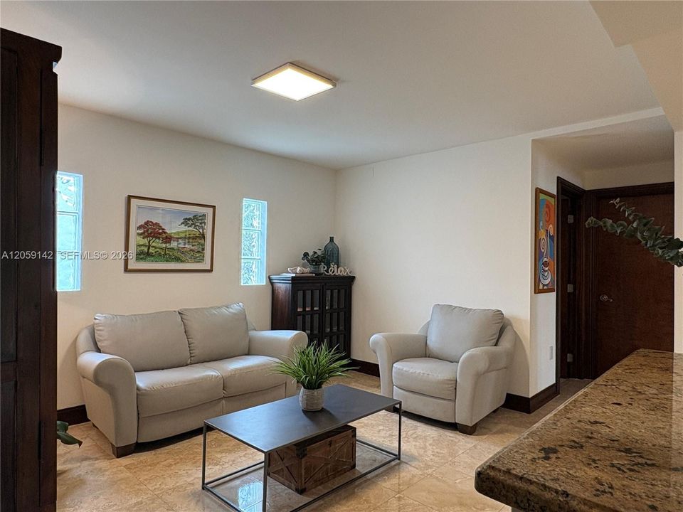 Adjacent to Kitchen