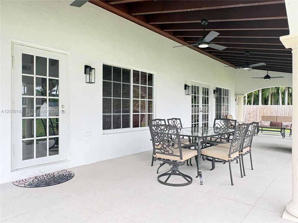 Large covered terrace