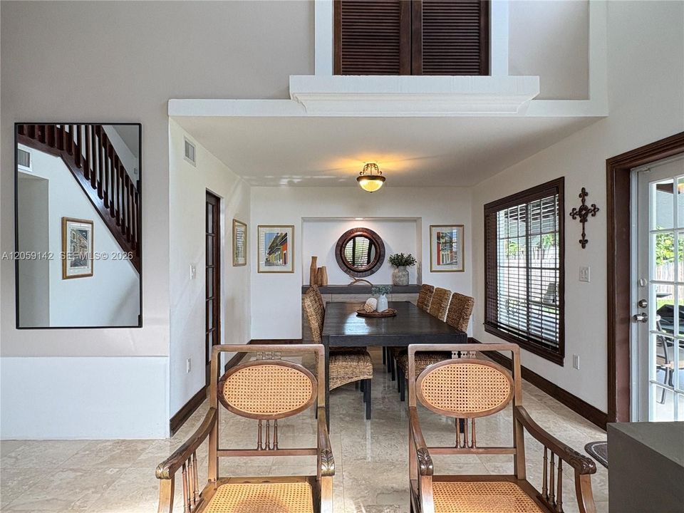 View from Living Room to Dining Room