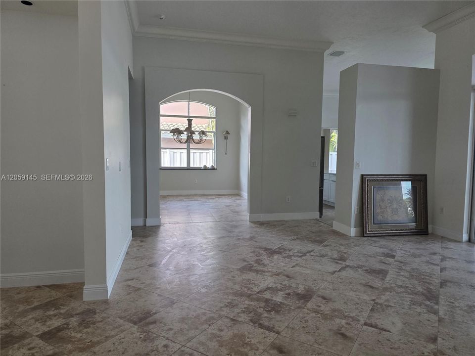view of formal living room and formal dinning