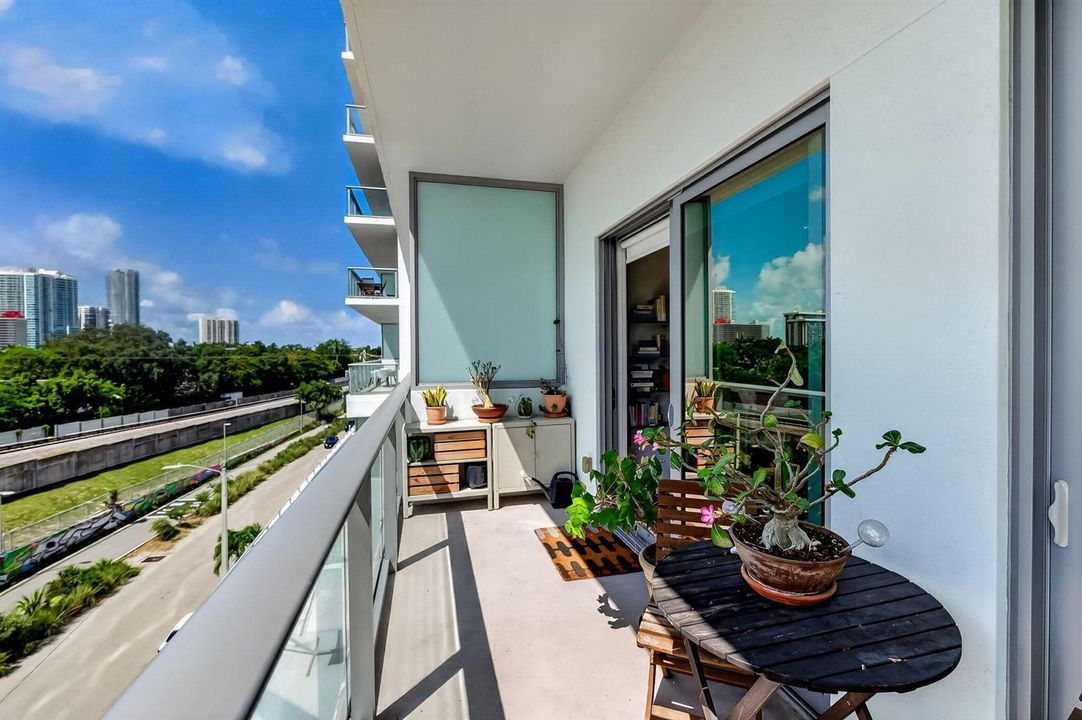 Balcony living room section