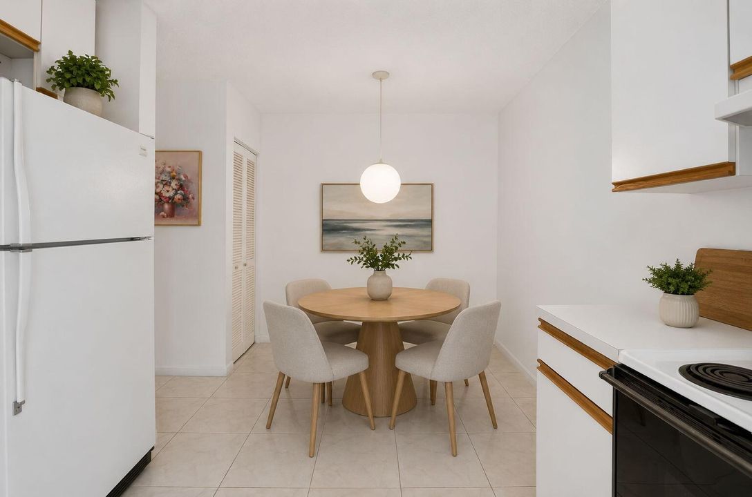 Virtually Staged Kitchen Dining Area