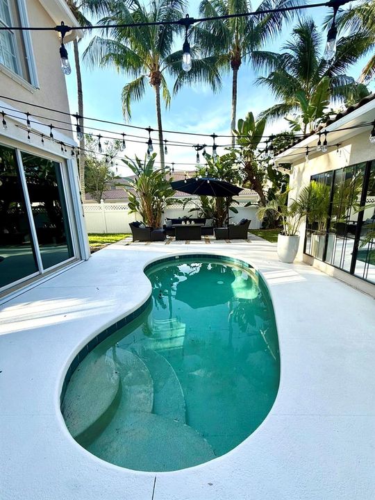 Private Pool open to extended patio