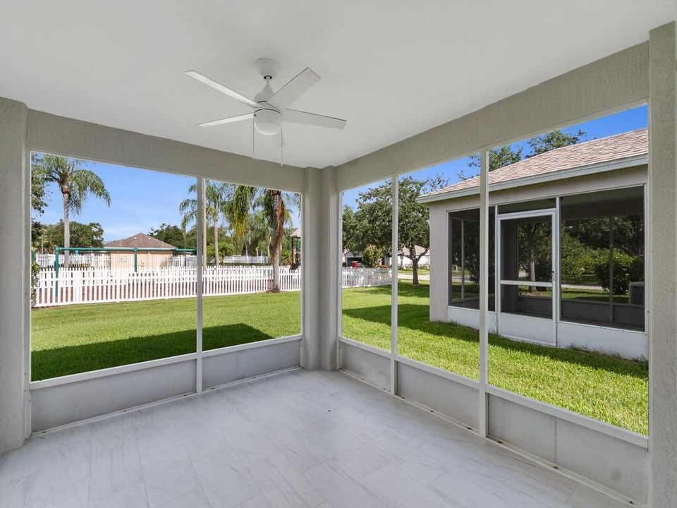 Screened lanai
