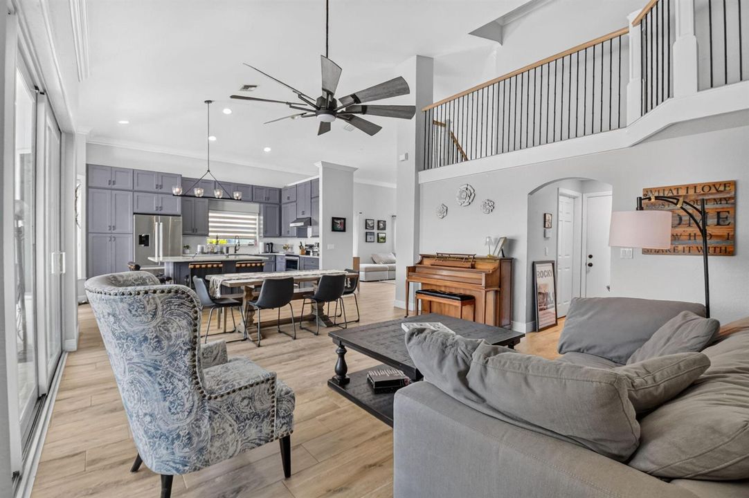 Family Room Dining Kitchen