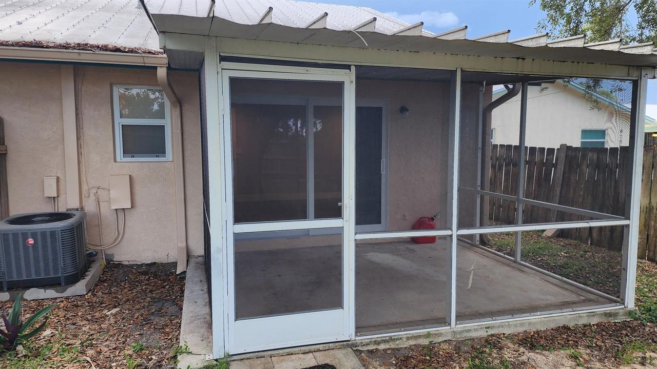 Screened in patio