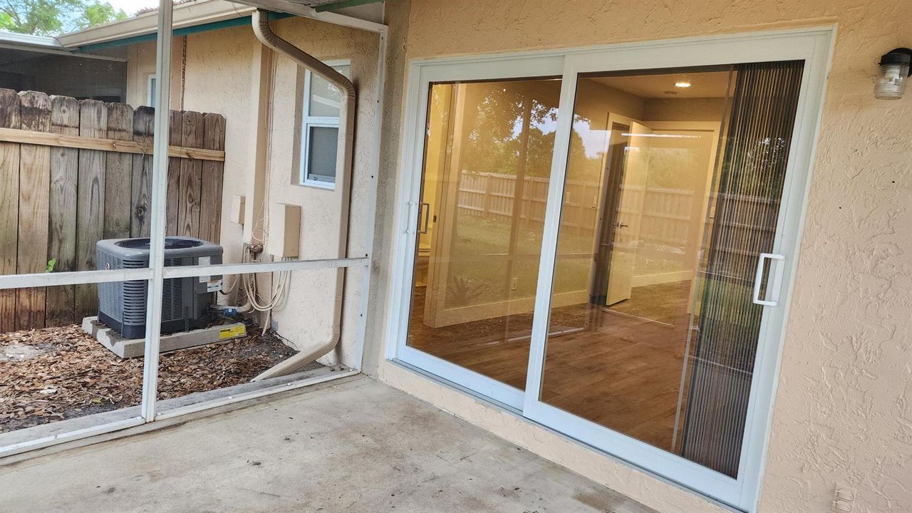 Screened in patio