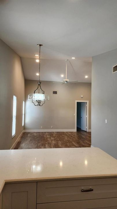 Open kitchen & living area