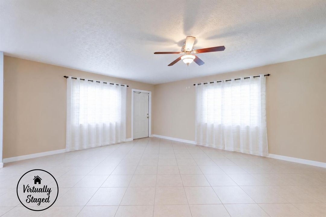 Family Room Virtually Staged
